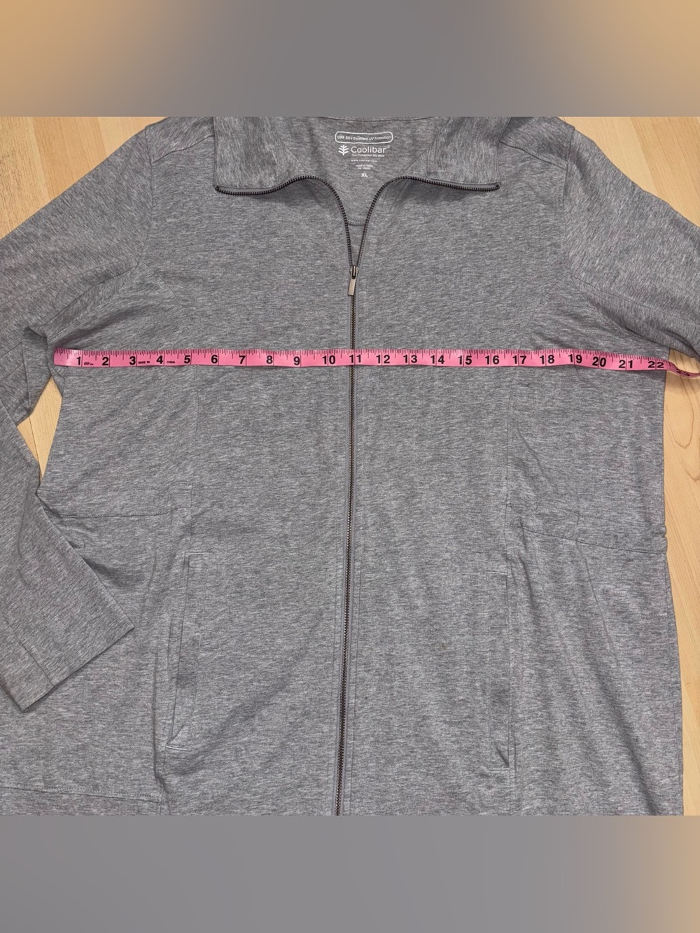 Cooliba Heather Gray UPF 50+ Lightweight Full-Zip Women XL Jacket Bamboo NOTE - Picture 6 of 12